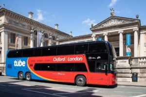 Oxford Tube outside The Ashmolean Museum